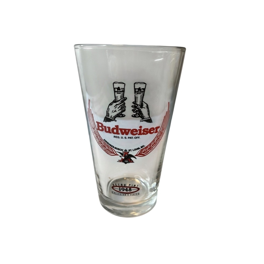 Budweiser Retro Pint 1948 Collector Series Beer Glass‎ Anheuser Busch St Louis